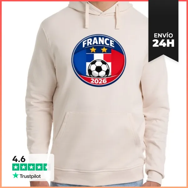 Sudadera Unisex Con Capucha Fútbol Francia 2026 LaTostadora