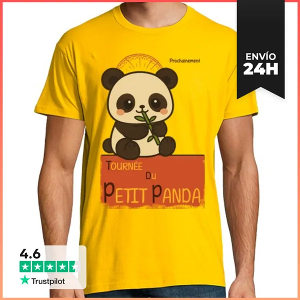 Camiseta Hombre Clásica Tournee Du Petit Panda LaTostadora