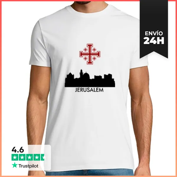 Camiseta Hombre Clásica Hombre, Manga Corta, Blanco, Calidad