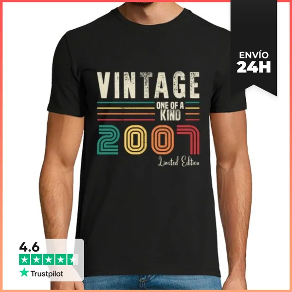 Camiseta Hombre Clásica Edición Limitada Vintage 2007 LaTostadora
