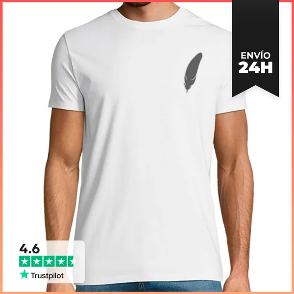 Camiseta Hombre Clásica Con La Pluma En El Corazón (Hombre)
