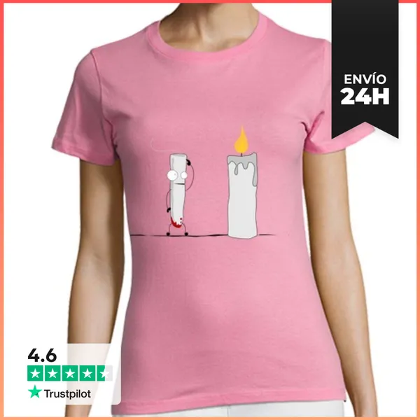 Camiseta Mujer Clásica Velas Damas Envidia Camiseta LaTostadora
