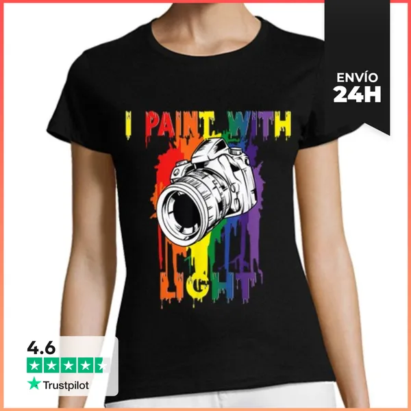 Camiseta Mujer Clásica Fotógrafo Fotografía Afición Cámara