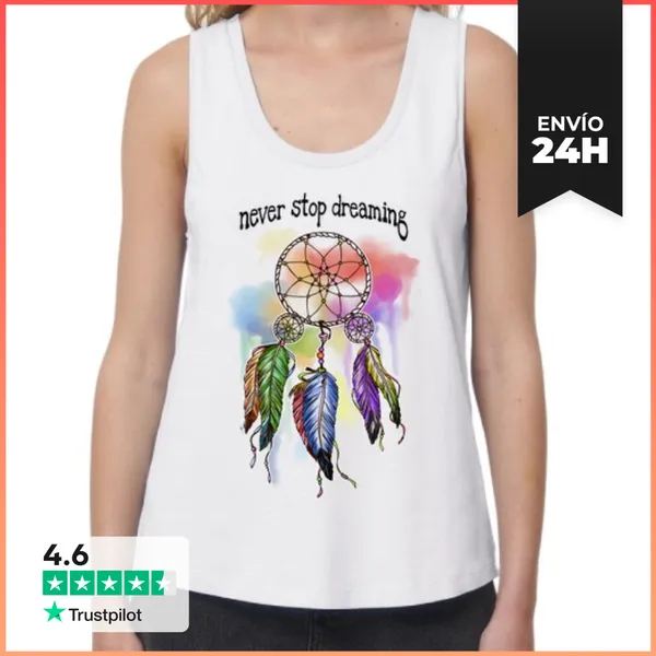 Camiseta Mujer Sin Mangas, Loose Fit Dream LaTostadora