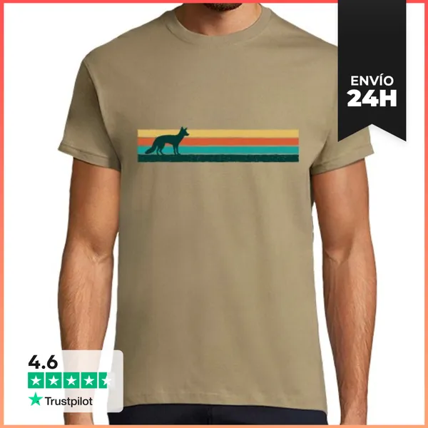 Camiseta Hombre Clásica Zorro Retro LaTostadora