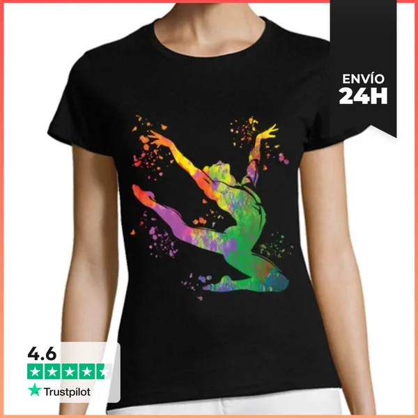 Camiseta Mujer Clásica Gimnasia Artística De Suelo LaTostadora