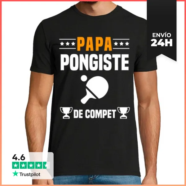 Camiseta Hombre Clásica Papá Jugador Competitivo De Tenis De Me