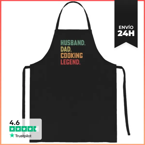 Delantal Esposo Papá Cocinando Leyenda Cocinero LaTostadora