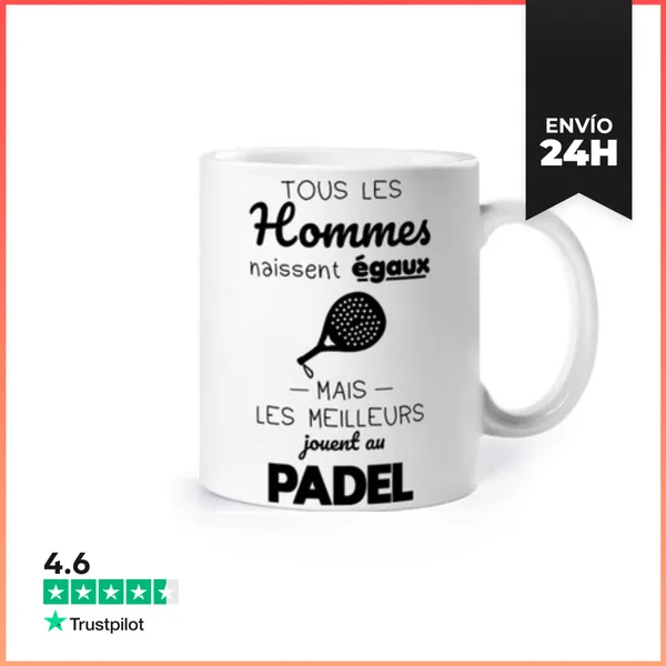 Taza Hombres Iguales Mejor Jugar Al Pádel LaTostadora