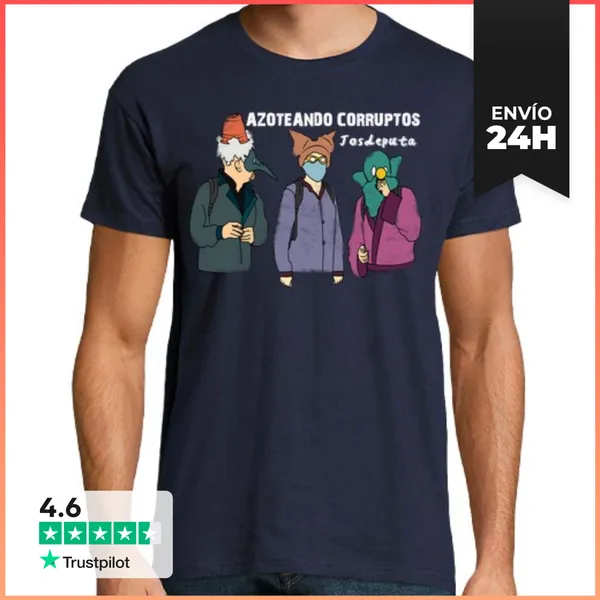 Camiseta Hombre Clásica Justicieros Josdeputa LaTostadora