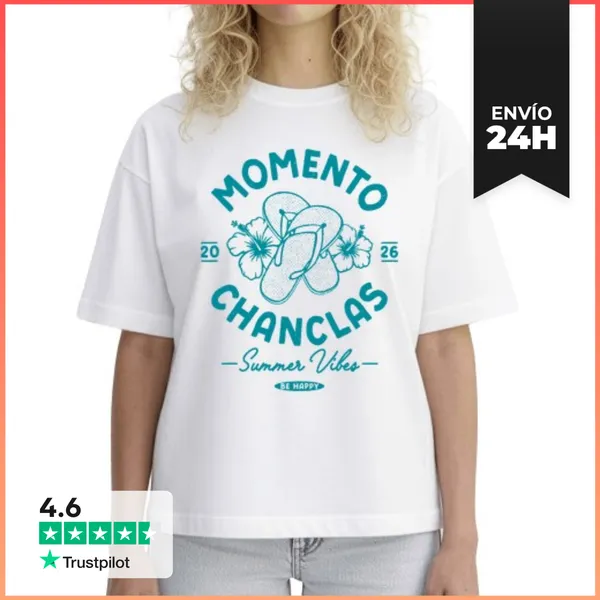 Camiseta Mujer Boxy Momento Chanclas LaTostadora