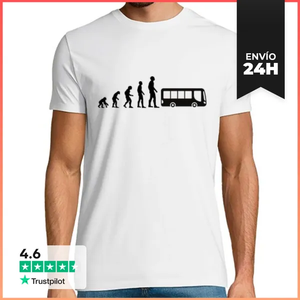 Camiseta Hombre Clásica Humor Del Conductor Del Autobús De La E