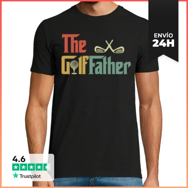 Camiseta Hombre Clásica Regalo De Golf Vintage Para Padre Amant