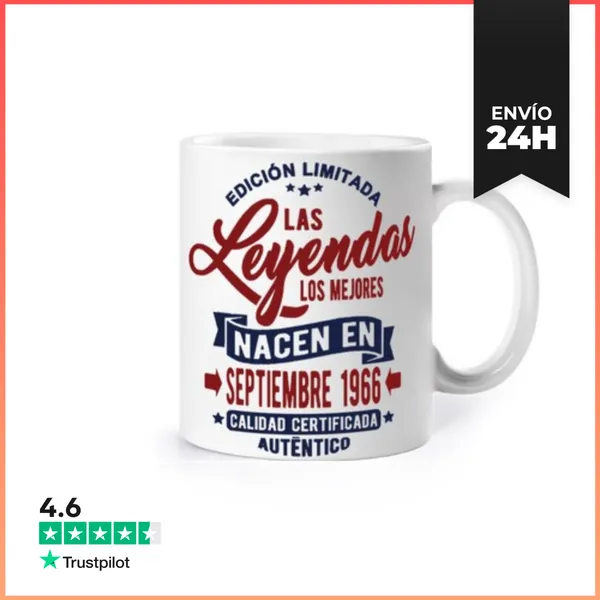 Taza Las Leyendas Nacen En Septiembre 1966 LaTostadora