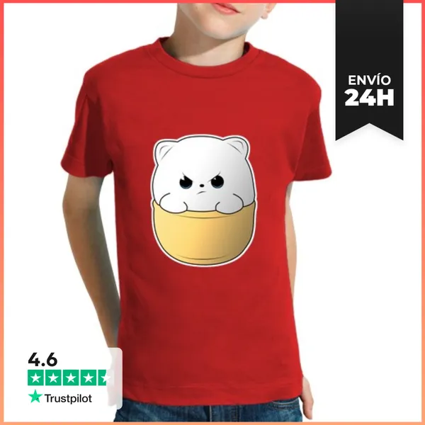 Camiseta Clásica Para Niños Osito Tazon Enfadado LaTostadora