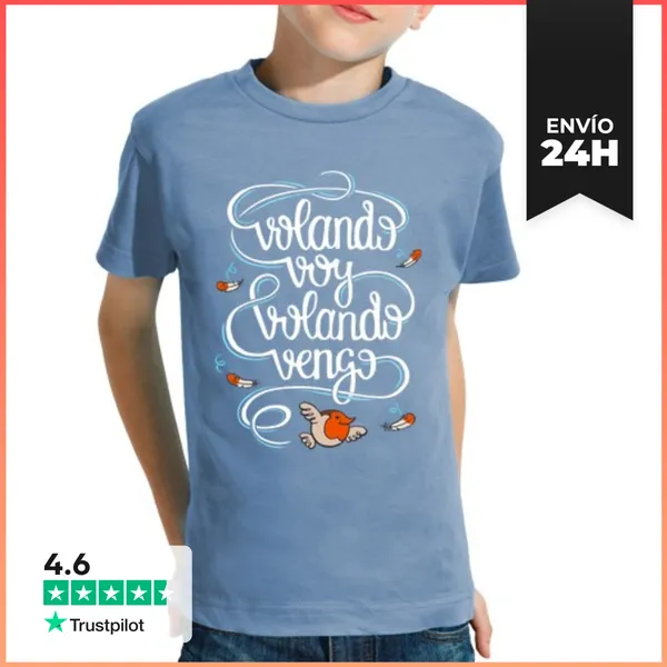 Camiseta Clásica Para Niños Volando Voy, Volando Vengo