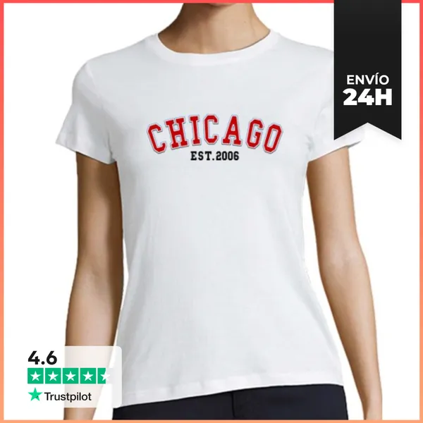 Camiseta Mujer Clásica Chicago Est 2006 LaTostadora