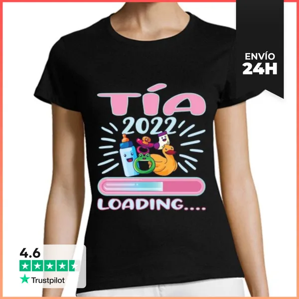 Camiseta Mujer Clásica Tía 2022 Cargando LaTostadora