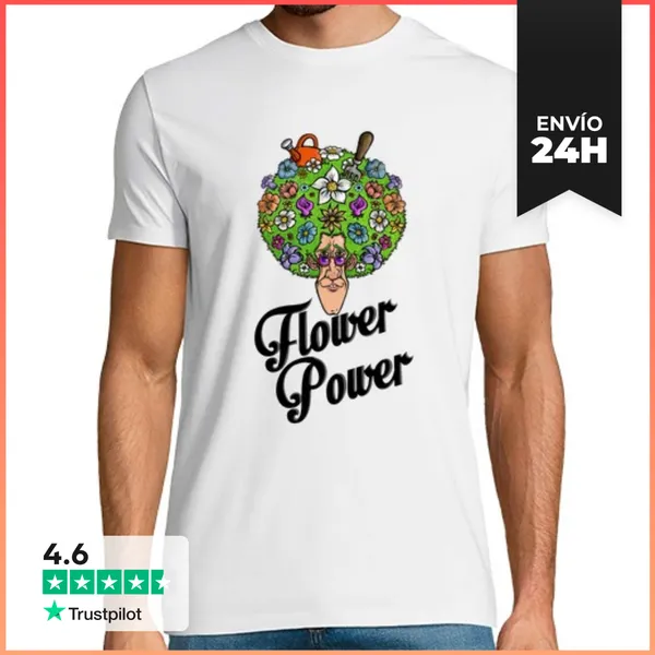 Camiseta Hombre Clásica FLOWER POWER LaTostadora