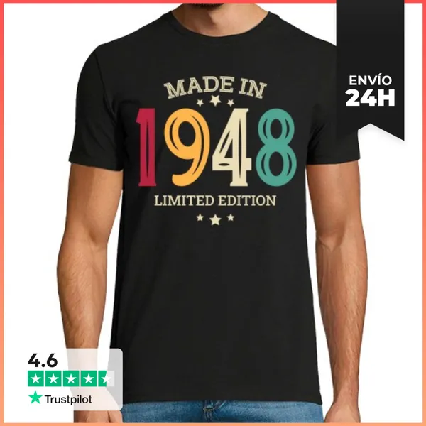 Camiseta Hombre Clásica MADE IN 1948 LIMITED EDITION LaTostadora