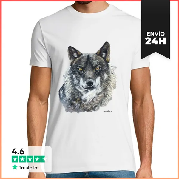 Camiseta Hombre Clásica Lobo LaTostadora