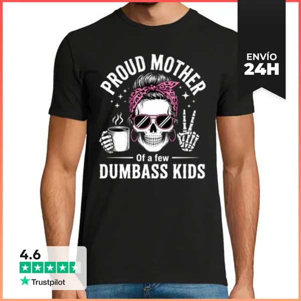 Camiseta Hombre Clásica Madre Orgullosa De Unos Pocos Niños