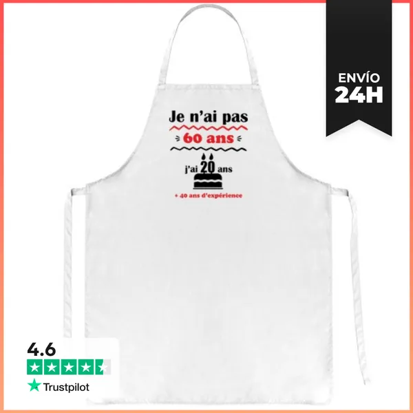 Delantal No 60 Años Regalo De Cumpleaños Número LaTostadora