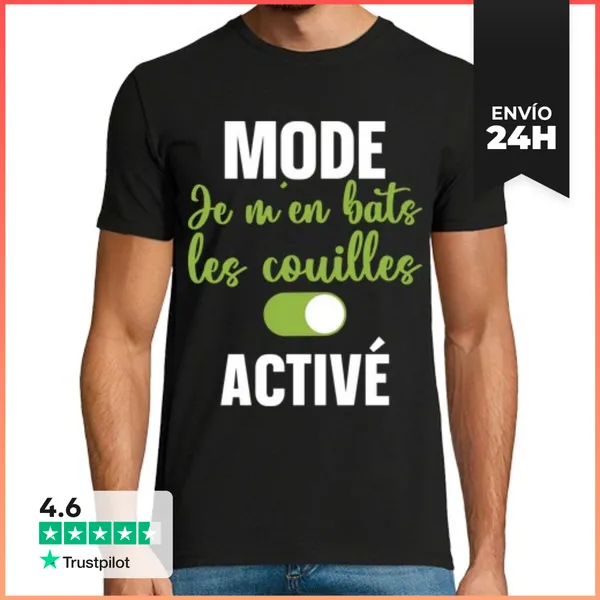 Camiseta Hombre Clásica Moda Me Importa Un Carajo Activado Orig