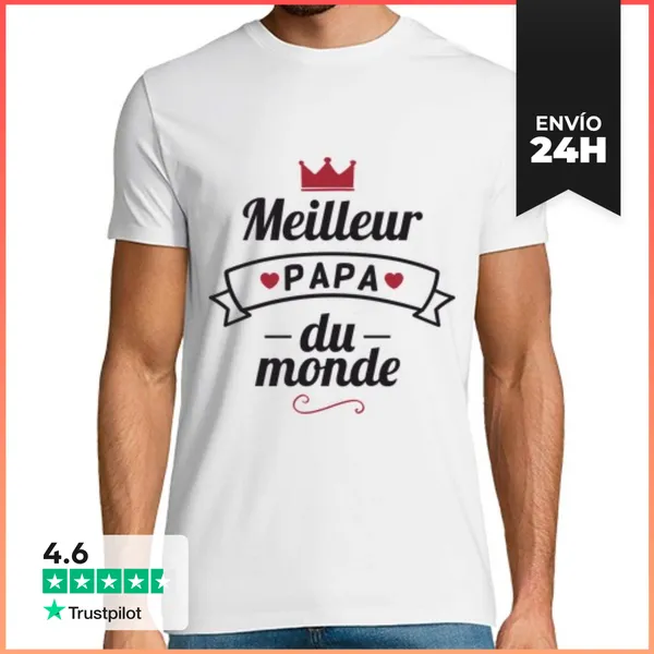 Camiseta Hombre Clásica El Mejor Regalo Del Día Del Padre Para