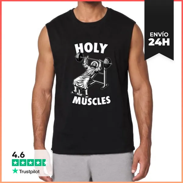 Camiseta Sin Mangas Músculos Sagrados - Gimnasio De Jesús -