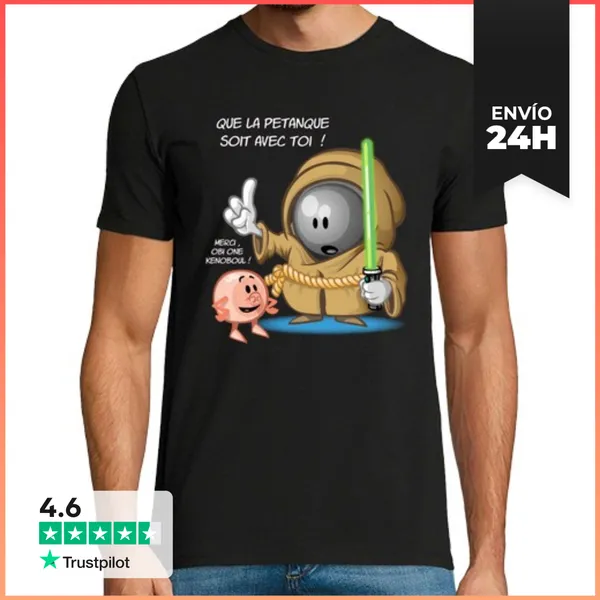 Camiseta Hombre Clásica Que La Petanca Está Contigo LaTostadora