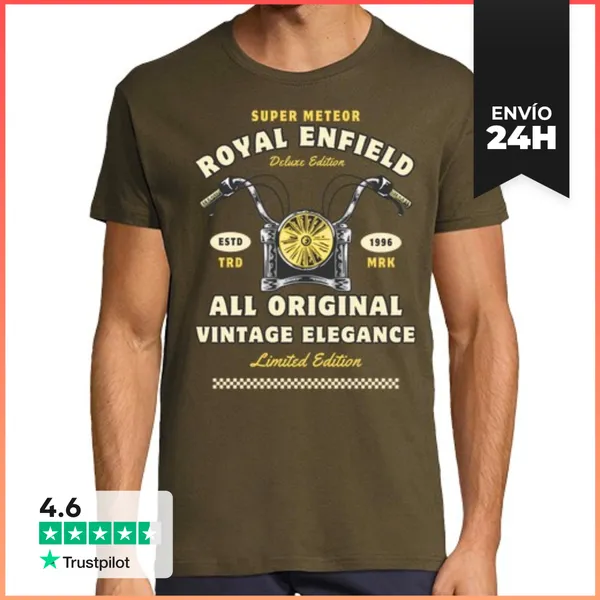 Camiseta Hombre Clásica Motos Clásicas Estilo 1996 Vintage Ropa