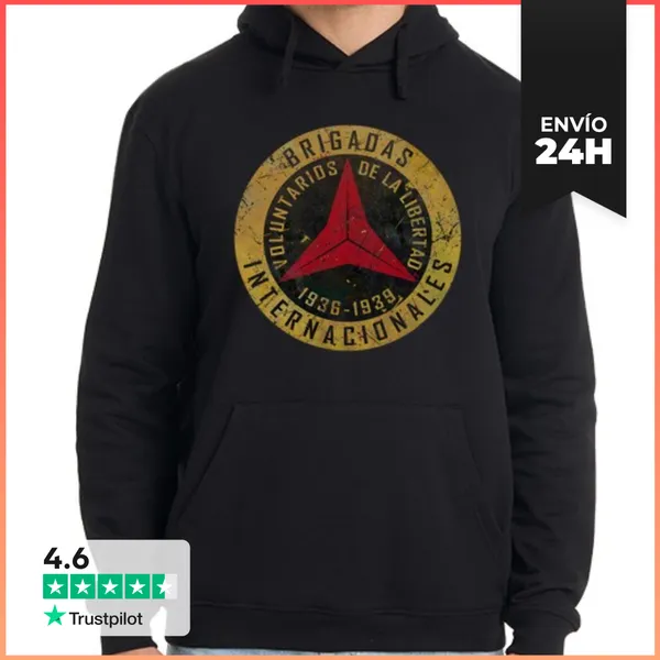 Sudadera Unisex Con Capucha Brigadas Internacionales V02