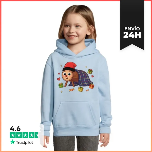 Sudadera Para Niños Con Capucha Caga Tió De Nadal LaTostadora