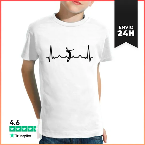 Camiseta Clásica Para Niños Regalos De Pelota De Voleibol Latido
