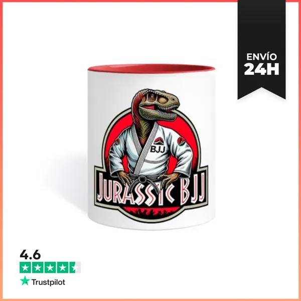 Taza De Colores Jurassic BJJ Dinosaurio Jiujitsu Brasil