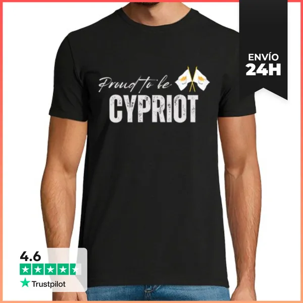 Camiseta Hombre Clásica Chipriota Orgulloso, Amo Chipre