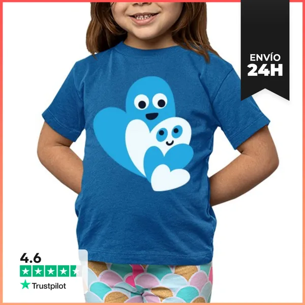 Camiseta Clásica Para Niños Happy Hearts Family LaTostadora