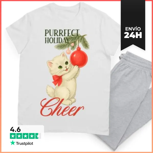 Pijama PURRFECT HOLIDAY CHEER XMAS CAT LaTostadora