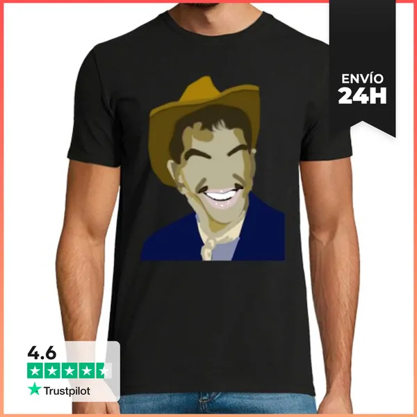 Camiseta Hombre Clásica BIGOTES FAMOSOS, CANTINFLAS LaTostadora