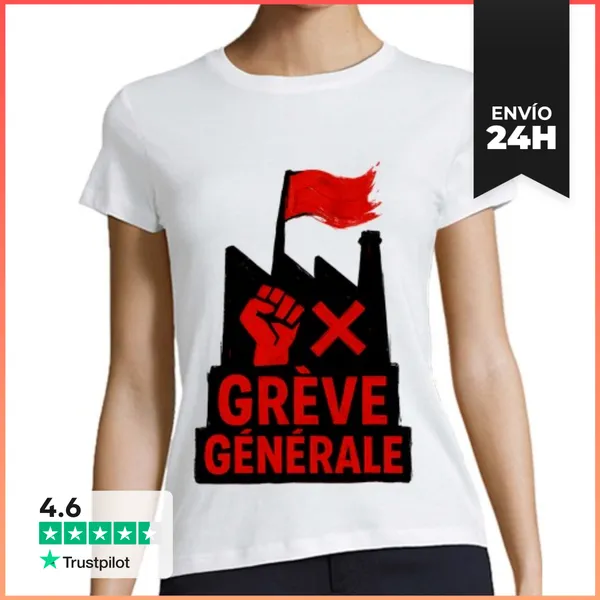 Camiseta Mujer Clásica Huelga General LaTostadora