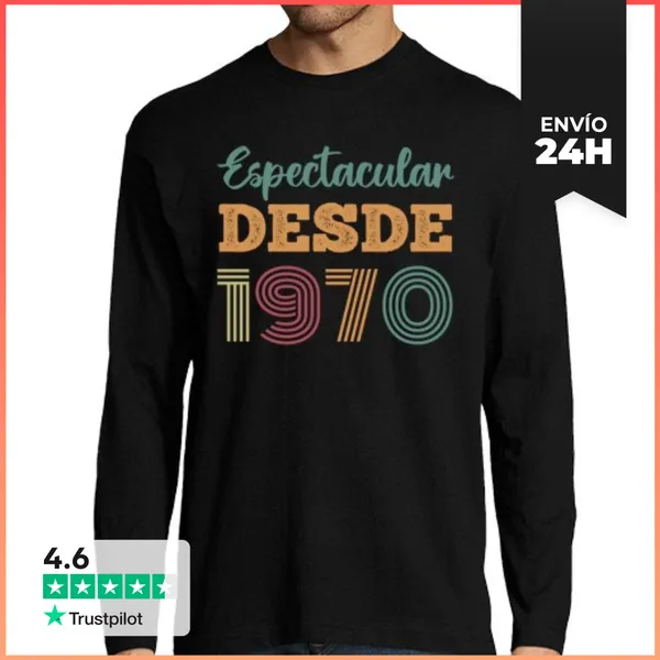 Camiseta Hombre Manga Larga ESPECTACULAR DESDE 1970 LaTostadora