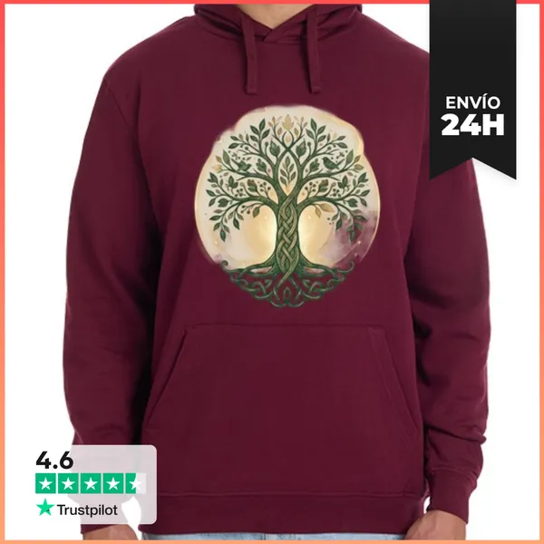 Sudadera Unisex Con Capucha El Árbol De La Vida El Símbolo