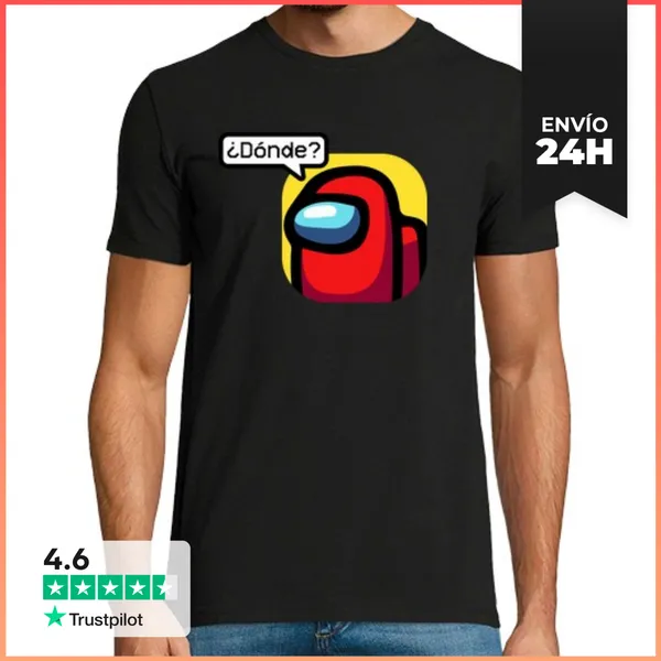 Camiseta Hombre Clásica Among Us Intrigado LaTostadora