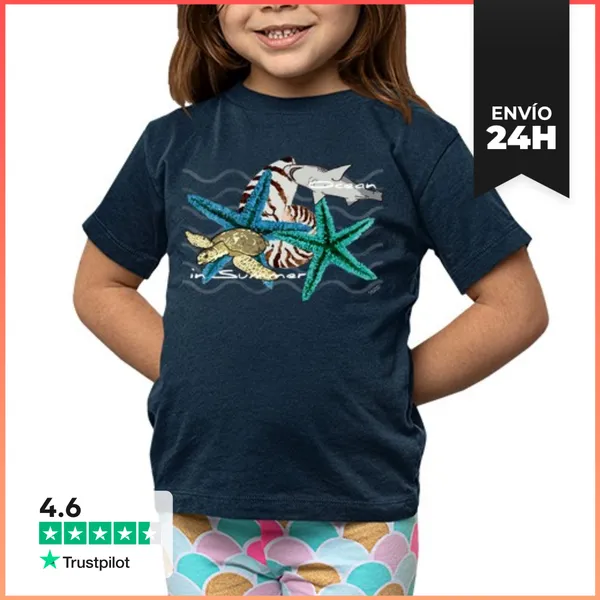 Camiseta Clásica Para Niños Océano En Verano. Ocean In Summer. B