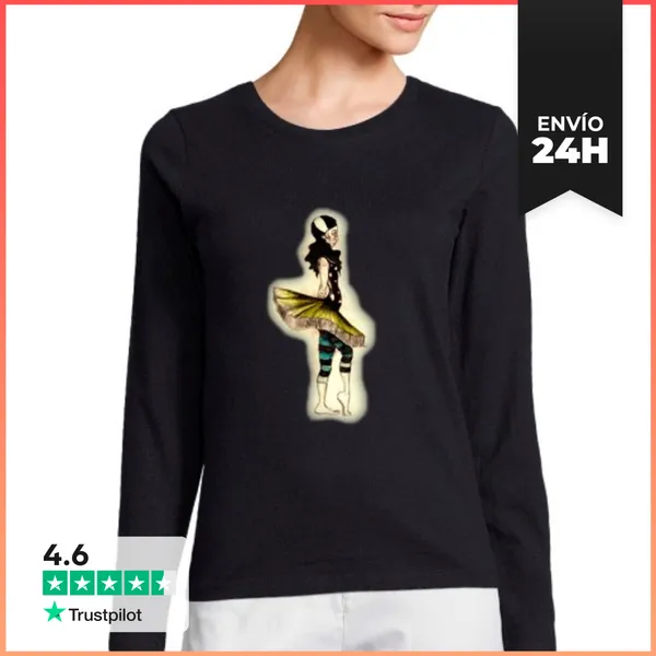 Camiseta Mujer Manga Larga Bailarina LaTostadora