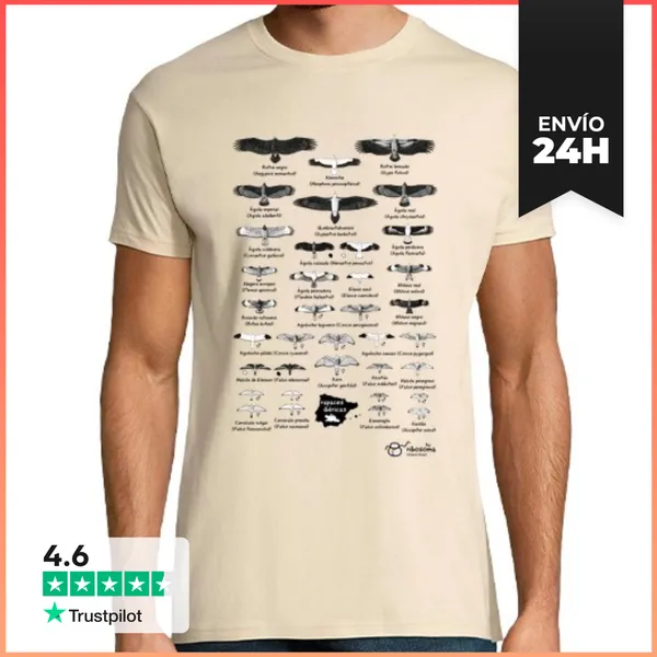 Camiseta Hombre Clásica Rapaces Ibéricas LaTostadora