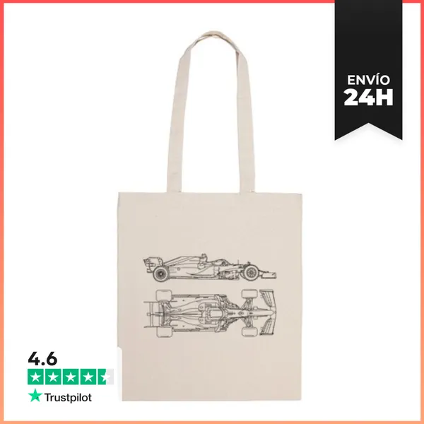 Bolsa De Tela F1 SILUETA COCHE INGENIERO GRAN PREMIO LaTostadora