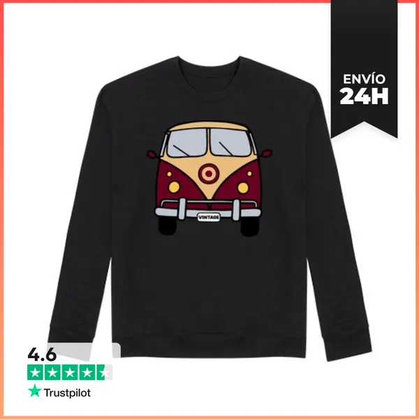 Sudadera Unisex Furgoneta Vintage LaTostadora