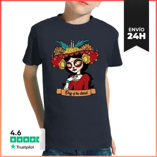 Camiseta Clásica Para Niños Catrina LaTostadora